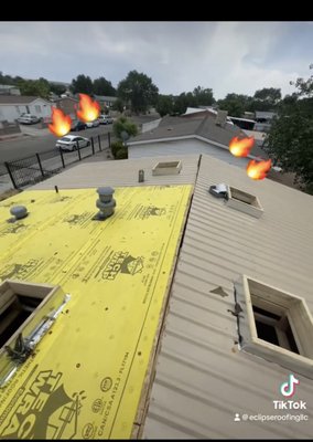 Roof installation - Complete removal of the old roof and installation of a new roofing system using quality materials for lasting protection and durability. Roof installation - Complete removal of the old roof and installation of a new roofing system using quality materials for lasting protection and durability.