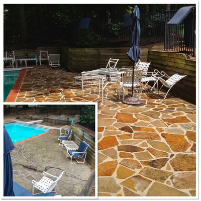 Driveways, Patios and Fences professionally cleaned - If you see a green or brown film on your siding, that's either a mold, fungus or algae. I can remove that with low pressure, hot water and sodium hypochlorite. This process will remove the growth without harming any of the plants around your home.   I can clean the greying and mold from your fences and decks. 

Any surface on the exterior of your home. Concrete, pavers, and driveways are no problem to get clean.  I also clean the greying and mold from your fences and decks. 

Hot H20 is licensed, fully insured and focused on customer satisfaction.