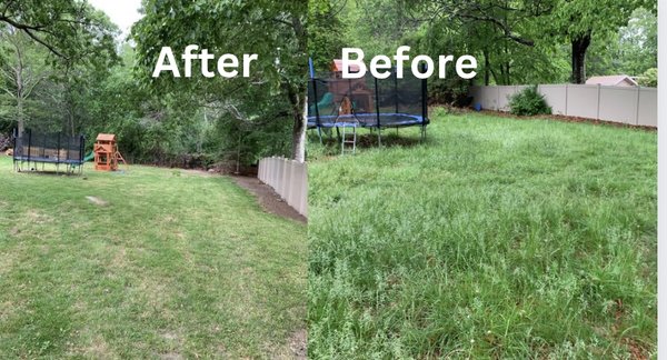 Before and after of big yard cleanup - This is just one of are yard cleanups. The grass was about 2 feet tall and the amount of leaves was crazy. Before and after of big yard cleanup - This is just one of are yard cleanups. The grass was about 2 feet tall and the amount of leaves was crazy.