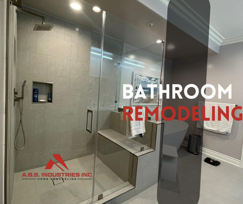 Bathroom Remodeling - ChatGPT said:
This newly remodeled bathroom features a sleek and luxurious design with a large frameless glass walk-in shower. The shower includes a built-in bench, recessed niche for toiletries, and a modern rain shower head paired with a handheld wand. The space is finished with large-format gray tiles that flow from the shower into the bathroom floor, creating a seamless and elegant look. A freestanding soaking tub adds a spa-like touch, while recessed lighting and crown molding complete the clean, sophisticated atmosphere. Bathroom Remodeling - ChatGPT said:
This newly remodeled bathroom features a sleek and luxurious design with a large frameless glass walk-in shower. The shower includes a built-in bench, recessed niche for toiletries, and a modern rain shower head paired with a handheld wand. The space is finished with large-format gray tiles that flow from the shower into the bathroom floor, creating a seamless and elegant look. A freestanding soaking tub adds a spa-like touch, while recessed lighting and crown molding complete the clean, sophisticated atmosphere.
