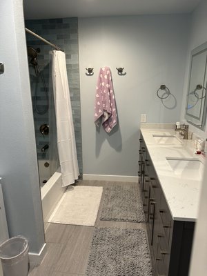 Bathroom remodel - We upgraded this bathroom and their front door for a better charming appearance and added more value to this property Bathroom remodel - We upgraded this bathroom and their front door for a better charming appearance and added more value to this property
