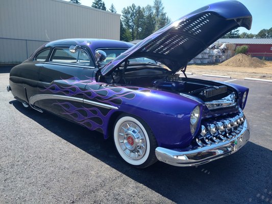 1950 Mercury Monterey Coupe - This customer needed extra care to get their 1950 Mercury Monterey Coupe on the lift for its oil change because it rides so low. We were able to meet that requirement and perform the service for them.