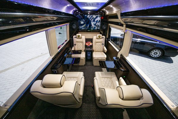 2021 Mercedes Benz Sprinter - Holds up to 14 people
Touch Screen Control System
42” Flat Screen Smart TV
HDMI Connections
Upgraded Sound System AM/FM, CD, DVD & BLUETOOTH
110 Outlets
USB-B & USB-C Ports
Netflix, Hulu, Cable, Pay Per View, Complimentary Wi-Fi
LAVATORY/KITCHENETTE
Refrigerator
Microwave
Toilet
Sink
SPRINTERS PRICING STARTING @ $150 PER HOUR
PARTY BUS PRICING STARTING @ $250 PER HOUR 2021 Mercedes Benz Sprinter - Holds up to 14 people
Touch Screen Control System
42” Flat Screen Smart TV
HDMI Connections
Upgraded Sound System AM/FM, CD, DVD & BLUETOOTH
110 Outlets
USB-B & USB-C Ports
Netflix, Hulu, Cable, Pay Per View, Complimentary Wi-Fi
LAVATORY/KITCHENETTE
Refrigerator
Microwave
Toilet
Sink
SPRINTERS PRICING STARTING @ $150 PER HOUR
PARTY BUS PRICING STARTING @ $250 PER HOUR