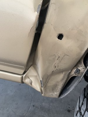 Tacoma side impact - Single van Tacoma came in for a side hit.
Gieco insurance in and out 5 days