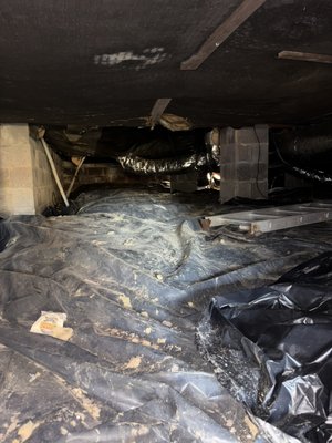 Crawlspace Demo - We were hired to bring a crawlspace up to code to prepare a house for listing. The first step in this project was demo before a proper inspection could be made. Crawlspace Demo - We were hired to bring a crawlspace up to code to prepare a house for listing. The first step in this project was demo before a proper inspection could be made.