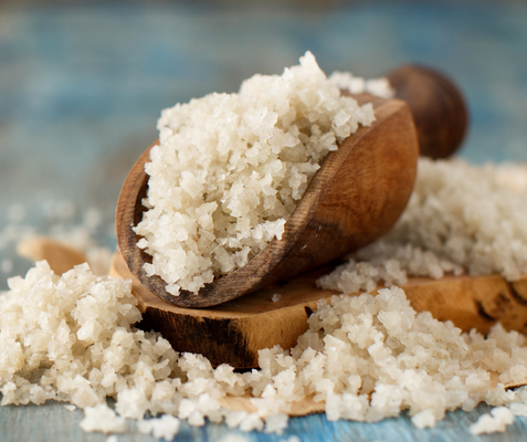 Celtic Sea Salt - Celtic Sea Salt - (available at Green's)

Celtic Sea Salt vs. Himalayan Salt
*  Celtic sea salt is harvested by evaporating seawater. It is often darker because it contains trace minerals.

*  Himalayan salt is a light shade of pink, caused by large amounts of iron oxide [6] in the deposits.

*  While Himalayan salt contains more potassium, Celtic sea salt has less sodium, and more calcium and magnesium.

*  Himalayan salt is usually more finely ground, while Celtic sea salt is often kept in larger grains, in order to retain flavor and cut down on moisture release.