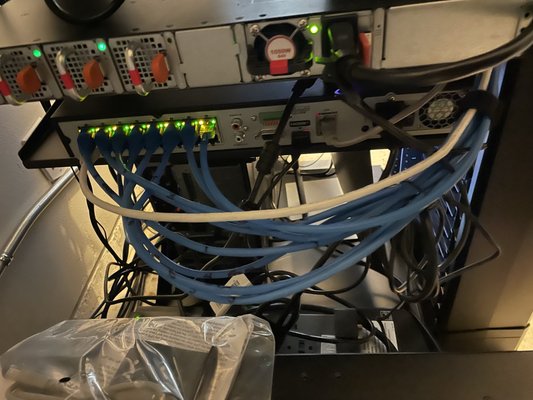 Low Voltage Camera Install - This low voltage job consisted of running cat6 cable to power cameras via a PoE network switch. We mounted the cameras inside and outside the building and programmed them for our customer.