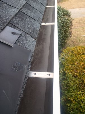 Gutter Services - Before and After photos of a gutter clear out that we completed!