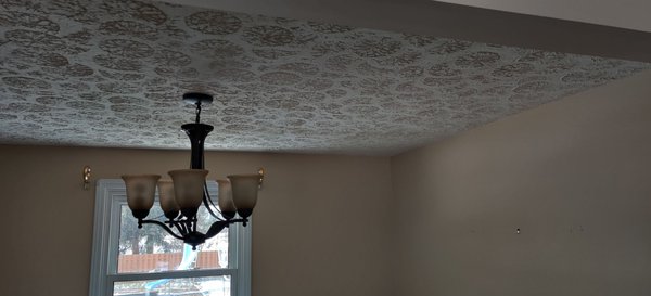 Textured Ceiling Removal - This client dealt with textured ceilings they hated for the last 30 years.  We removed the texture and replaced it with nice flat ceilings and painted.  This is something we would love to do in your house.