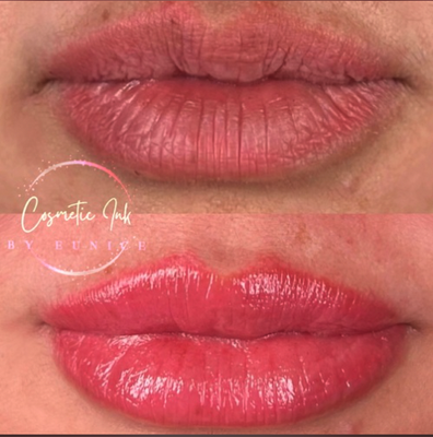 Lip blush treatments - Lip blush is a form of permanent makeup that enhances the appearance of your lips, whether it be for lip symmetry, a fuller look, or a 24/7 lip stain. Lip Blush can be a modified look to your liking, and can take 2-5 sessions (6-8 weeks apart) to reach desired outcome. Results will last 2-5 years Lip blush treatments - Lip blush is a form of permanent makeup that enhances the appearance of your lips, whether it be for lip symmetry, a fuller look, or a 24/7 lip stain. Lip Blush can be a modified look to your liking, and can take 2-5 sessions (6-8 weeks apart) to reach desired outcome. Results will last 2-5 years