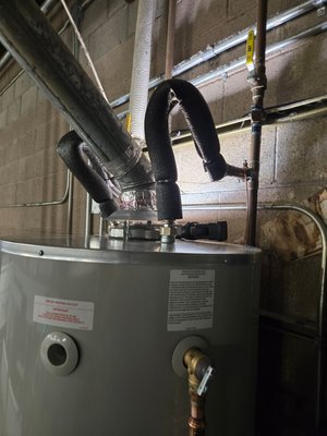Replacement of old malfunction water heater and installed a 100- gallons water heater. - Installed new commercial water heater (100-gallons).