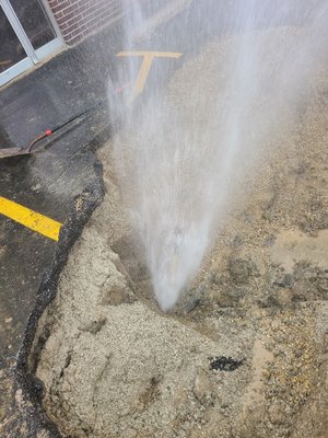 Water Main Break - Emergency call for a burst pipe, we were out there within the hour and repaired the pipe same day.