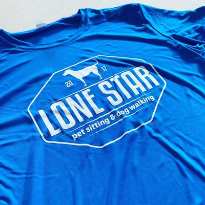 Screen Printed Tees - "1 and 2 colors print for Lone Star Pet Sitting. Awesome customer :)"