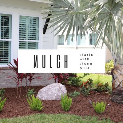 Mulch - At Stone Plus we sell mulch in bulk and by the bag. Colors include Red, Gold, Brown, Black, Natural Cypress, Large Pine Bark, Mini Pine Bark, and Pine Straw. Mulch - At Stone Plus we sell mulch in bulk and by the bag. Colors include Red, Gold, Brown, Black, Natural Cypress, Large Pine Bark, Mini Pine Bark, and Pine Straw.