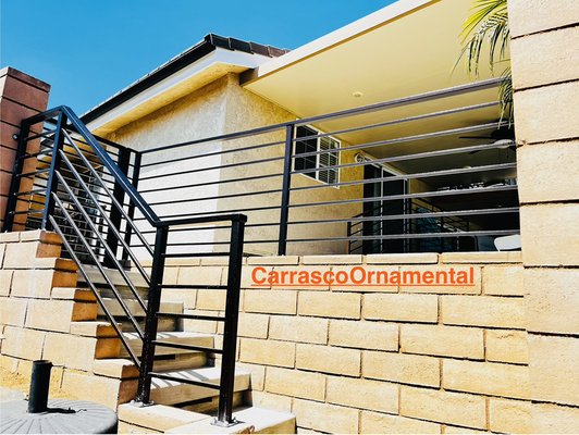 Interior & exterior modern wrought iron handrail - Interior modern wrought iron handrail, clean modern look for your home Interior & exterior modern wrought iron handrail - Interior modern wrought iron handrail, clean modern look for your home