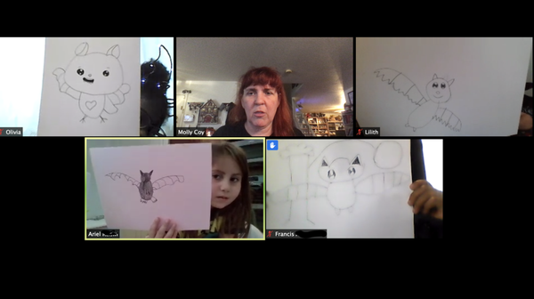 Online Classes and Camps - A few photos from our virtual camps. Our online classes run one or two hours. We cover a topic. Some more discussion based. Most involve a craft or activity. Online classes/camps are open to kids in various parts of the country (or world). All advertised times are Arizona time. It is best to register at least a few days in advance as you will need to get any necessary supplies. We try to make them easy to get type supplies. Classes,Camps, etc that are onsite will have supplies provided. Online Classes and Camps - A few photos from our virtual camps. Our online classes run one or two hours. We cover a topic. Some more discussion based. Most involve a craft or activity. Online classes/camps are open to kids in various parts of the country (or world). All advertised times are Arizona time. It is best to register at least a few days in advance as you will need to get any necessary supplies. We try to make them easy to get type supplies. Classes,Camps, etc that are onsite will have supplies provided.