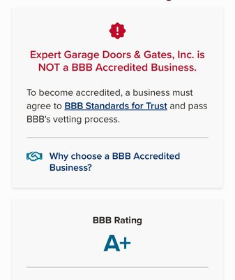 Our BBB Rating - Our rating on BBB. We guarantee customer satisfaction.