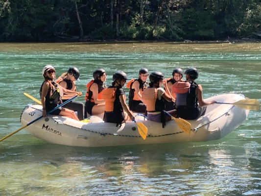 Mid Day Rafting - Wenatchee River in Leavenworth - Sunshine • Water Fighting • Family Friendly • 2 to 2.5 Hours • Introductory White Water • Group Discounts Available
High Water - May/June • Low Water - July/August
The Wenatchee River is the most popular river rafting trip in the state of Washington for three very simple reasons: in the spring, when the river is high, the white water is awesome, in the summer when the river mellows, the weather is hot, and it can be traveled by inexperienced paddlers from 8 years on up. (12 years and up during High Water Season.)
The Wenatchee River is the quintessential river rafting trip. . . sometimes wild, but always 'forgiving', meaning every rapid ends in a pool of calmer water.
In late July, and August, the Wenatchee is at the tail-end of the Cascade snow pack that fuels its rapids and fast water. So, don’t expect a lot of white water. The best and biggest white water happens in May and early June.
In July, you can bring the younger kids down the river and enjoy the deep pools for swimming, the clean beaches and eternal sunshine.
Families should consider July, or August. Those seeking white water thrills should choose to raft in May or June. A late June/July/August trip on the Wenatchee is best for those who just want time on the water for relaxation, water fighting and taking the occasional refreshing dip.
We float from Leavenworth down to Cashmere's Riverside Park - roughly 14 miles in length. (In low water, we will shorten the trip but keep the 2 - 3.5 hours on the water the same.)
Afterwards, take advantage of all that the Wenatchee River Valley has to offer - wineries, fruit stands, farmer’s markets, hiking, browsing the unique shops of Leavenworth.
See you in the sunshine of the Wenatchee! Mid Day Rafting - Wenatchee River in Leavenworth - Sunshine • Water Fighting • Family Friendly • 2 to 2.5 Hours • Introductory White Water • Group Discounts Available
High Water - May/June • Low Water - July/August
The Wenatchee River is the most popular river rafting trip in the state of Washington for three very simple reasons: in the spring, when the river is high, the white water is awesome, in the summer when the river mellows, the weather is hot, and it can be traveled by inexperienced paddlers from 8 years on up. (12 years and up during High Water Season.)
The Wenatchee River is the quintessential river rafting trip. . . sometimes wild, but always 'forgiving', meaning every rapid ends in a pool of calmer water.
In late July, and August, the Wenatchee is at the tail-end of the Cascade snow pack that fuels its rapids and fast water. So, don’t expect a lot of white water. The best and biggest white water happens in May and early June.
In July, you can bring the younger kids down the river and enjoy the deep pools for swimming, the clean beaches and eternal sunshine.
Families should consider July, or August. Those seeking white water thrills should choose to raft in May or June. A late June/July/August trip on the Wenatchee is best for those who just want time on the water for relaxation, water fighting and taking the occasional refreshing dip.
We float from Leavenworth down to Cashmere's Riverside Park - roughly 14 miles in length. (In low water, we will shorten the trip but keep the 2 - 3.5 hours on the water the same.)
Afterwards, take advantage of all that the Wenatchee River Valley has to offer - wineries, fruit stands, farmer’s markets, hiking, browsing the unique shops of Leavenworth.
See you in the sunshine of the Wenatchee!