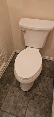 Toilet Replacement - We were called to a home in Allen to replace 3 aging toilets that had constant clogging issues. The customer also requested something more comfortable and water efficient.
Our team installed new ADA-compliant, chair-height toilet with a powerful flush system. We also replaced the wax ring, installed a braided steel supply line, and caulked the base for a clean finish.
Three simple upgrades that made a big difference in comfort and reliability for the homeowner. Toilet Replacement - We were called to a home in Allen to replace 3 aging toilets that had constant clogging issues. The customer also requested something more comfortable and water efficient.
Our team installed new ADA-compliant, chair-height toilet with a powerful flush system. We also replaced the wax ring, installed a braided steel supply line, and caulked the base for a clean finish.
Three simple upgrades that made a big difference in comfort and reliability for the homeowner.