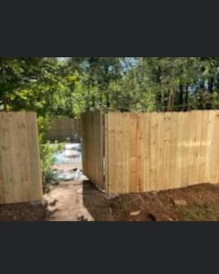 Fencing and decking photos - This owner had 3 different types of fences covered in Ivy around his pool which we tore down and remodeled the aesthetics. Now he couldn’t be happier with his new privacy fence and attached deck as well. Call us today !!