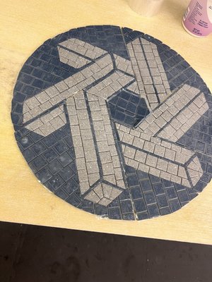 Tile tools logo mosaic - Custom mosaic piece in collaboration with unique mosaics. This piece was a logo made for tiletools.com Tile tools logo mosaic - Custom mosaic piece in collaboration with unique mosaics. This piece was a logo made for tiletools.com
