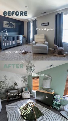 Nursery renovation and upgrade - This nursery makeover transformed the space for one family and welcomed a new family who moved in. Nursery renovation and upgrade - This nursery makeover transformed the space for one family and welcomed a new family who moved in.