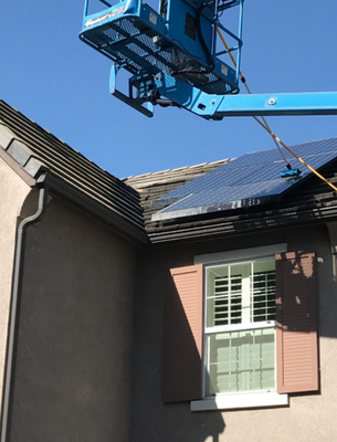 Roof & Window Washing - During a professional cleaning, your windows will be cleansed of corrosive contaminants that can break down window sealing, eat away at screens, and cause a grimy film to form. Lime deposits are not only unappealing to look at, but they also make window panes more vulnerable to cracks and chips.