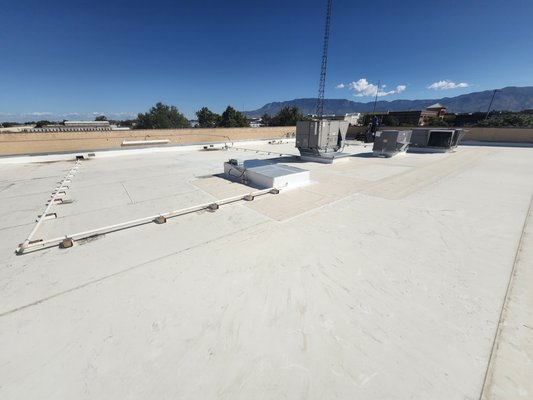 Pacific Dental TPO Membrane Improvement - Out team installed new TPO Walk-Pads, TPO conduit blocks, TPO patches and HVAC curb flashings. Pacific Dental TPO Membrane Improvement - Out team installed new TPO Walk-Pads, TPO conduit blocks, TPO patches and HVAC curb flashings.