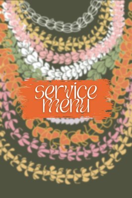 Service Menu - Complete service menu can be found on our website.