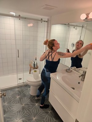 Row home cleaning - our client asked us to deep clean her house for the summer!