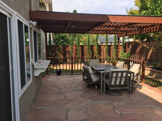backyard remodel - This client wanted to modernize his back yard and pool area with beautiful pavers and IPE hardwood