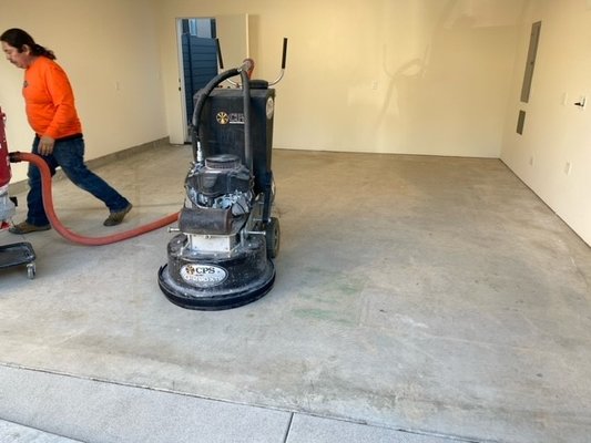 Epoxy Garage Floor with Color Flake - This is a garage floor getting a beautiful upgrade with an epoxy floor. We start by grinding the existing concrete. Then we will patch any cracks which will allow us to then put on the epoxy so we can finish with whatever color flake the customer chooses. We will then scrape to make even and then seal. Epoxy Garage Floor with Color Flake - This is a garage floor getting a beautiful upgrade with an epoxy floor. We start by grinding the existing concrete. Then we will patch any cracks which will allow us to then put on the epoxy so we can finish with whatever color flake the customer chooses. We will then scrape to make even and then seal.