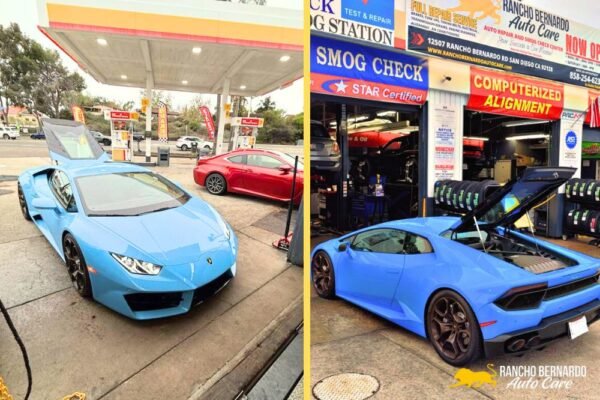 Smog Check for a Lamborghini Huracán in Rancho Bernardo, CA - When a Lamborghini Huracán owner needed a certified smog check in Rancho Bernardo, they brought their supercar to Rancho Bernardo Auto Care for a fast, accurate inspection they could trust. High-performance vehicles require careful handling and precise testing, and our team ensured this Huracán received the expert attention it deserved.
► Why Smog Checks Matter for High-Performance Vehicles
Even exotic cars like a Lamborghini Huracán must meet California emissions standards to stay road-legal. Owners rely on accurate testing, clean reporting, and a shop that understands how to properly work with low-clearance, high-output engines. This Huracán came in for a routine smog check before registration renewal, and the goal was a smooth, efficient process without unnecessary delays.
► Professional Inspection for a Lamborghini Huracán
Our technicians carefully positioned the Huracán onto the testing area, ensuring clearance, stability, and proper equipment setup. We connected the vehicle to our state-approved systems, verified all emissions-related components, and ran a complete diagnostic. High-performance engines require precision, and our certified team handled each step with meticulous care.
► Results and Customer Experience
This Lamborghini Huracán passed its smog check, and the owner left with the documentation needed to complete registration. When issues arise on other vehicles, we always explain the findings clearly and outline recommended steps. Whether it’s an everyday commuter or a supercar like this Huracán, we provide the same level of professionalism and transparency.
► Trust Rancho Bernardo Auto Care for Fuel and Electrical Repairs
Whether you drive a luxury vehicle, a performance car, or your daily driver, Rancho Bernardo Auto Care delivers reliable, efficient smog checks that meet California standards. Call us today! Smog Check for a Lamborghini Huracán in Rancho Bernardo, CA - When a Lamborghini Huracán owner needed a certified smog check in Rancho Bernardo, they brought their supercar to Rancho Bernardo Auto Care for a fast, accurate inspection they could trust. High-performance vehicles require careful handling and precise testing, and our team ensured this Huracán received the expert attention it deserved.
► Why Smog Checks Matter for High-Performance Vehicles
Even exotic cars like a Lamborghini Huracán must meet California emissions standards to stay road-legal. Owners rely on accurate testing, clean reporting, and a shop that understands how to properly work with low-clearance, high-output engines. This Huracán came in for a routine smog check before registration renewal, and the goal was a smooth, efficient process without unnecessary delays.
► Professional Inspection for a Lamborghini Huracán
Our technicians carefully positioned the Huracán onto the testing area, ensuring clearance, stability, and proper equipment setup. We connected the vehicle to our state-approved systems, verified all emissions-related components, and ran a complete diagnostic. High-performance engines require precision, and our certified team handled each step with meticulous care.
► Results and Customer Experience
This Lamborghini Huracán passed its smog check, and the owner left with the documentation needed to complete registration. When issues arise on other vehicles, we always explain the findings clearly and outline recommended steps. Whether it’s an everyday commuter or a supercar like this Huracán, we provide the same level of professionalism and transparency.
► Trust Rancho Bernardo Auto Care for Fuel and Electrical Repairs
Whether you drive a luxury vehicle, a performance car, or your daily driver, Rancho Bernardo Auto Care delivers reliable, efficient smog checks that meet California standards. Call us today!