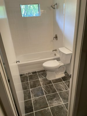Bathroom Remodel - This was a complete bathroom remodel. Customer was on a very limited budget, but we made it happen for them and stayed within budget! Bathroom Remodel - This was a complete bathroom remodel. Customer was on a very limited budget, but we made it happen for them and stayed within budget!