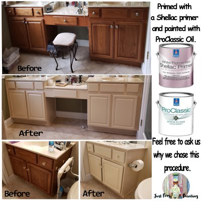 Cabinet Projects - Painting your cabinets can have a significant impact on your Kitchen. It can refresh your space and make it lighter and brighter. So invest in a fresh coat of paint, and remember that your walls aren’t the only thing worth repainting. Cabinets are the most visible element in any Kitchen and deserve a tune-up!

Painting your cabinets is a relatively inexpensive way to spruce up your Kitchen. However, DIYers beware: repainting cabinets is not always as simple as it seems. Our team at Just Pros Painting is here and ready to give you any expert advice and help with a consultation on the best procedure to bring your visions to life!
