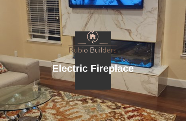 Electric fireplace - This project consisted on demo existing gas fire place, frame new fire place, install porcelain materials, new dedicated line for electric fire place and repair and paint around work area. Electric fireplace - This project consisted on demo existing gas fire place, frame new fire place, install porcelain materials, new dedicated line for electric fire place and repair and paint around work area.