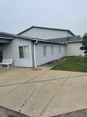 Church painting - This was a local church in our town that we painted, they wanted the soffit, facia and metal siding all repainted for a event they were having. Neither of us could be happier with the results! Church painting - This was a local church in our town that we painted, they wanted the soffit, facia and metal siding all repainted for a event they were having. Neither of us could be happier with the results!