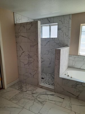 Before/After - Shower Installs - Check out some examples of our shower tile installations.
-------------
We take great pride in our experience, expertise, quality, and customer service that we provide to meet the consumer's needs. It is our mission to provide excellent workmanship and complete customer satisfaction, from the start to the completion of a project.
In order to understand the needs and expectations of our customers, we take great care to work and communicate with every customer in a professional manner. Our reputation is based on service, safety, and quality, regardless of how large or small the job. Before/After - Shower Installs - Check out some examples of our shower tile installations.
-------------
We take great pride in our experience, expertise, quality, and customer service that we provide to meet the consumer's needs. It is our mission to provide excellent workmanship and complete customer satisfaction, from the start to the completion of a project.
In order to understand the needs and expectations of our customers, we take great care to work and communicate with every customer in a professional manner. Our reputation is based on service, safety, and quality, regardless of how large or small the job.