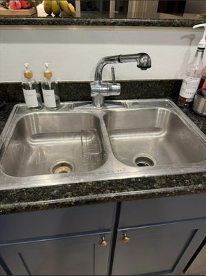 Plumbing job - Work completed here: I replaced the faucet and sink, installed a new P-trap, and installed a new garbage disposal. This is the work I performed. Plumbing job - Work completed here: I replaced the faucet and sink, installed a new P-trap, and installed a new garbage disposal. This is the work I performed.