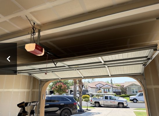 Garage Door Opener Installation - we installed a new opner in a home that previosly did not have a garage door opener