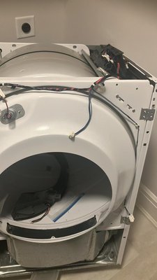 Dryer repair - The dryer has a cloth inside rotor vacuum, obstructing the flow and making a loud noise. I disassembled the dryer to remove the item Dryer repair - The dryer has a cloth inside rotor vacuum, obstructing the flow and making a loud noise. I disassembled the dryer to remove the item