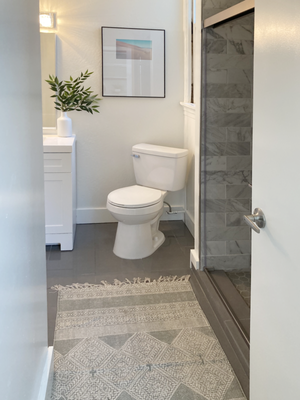 Bathroom Remodel 2021 - This project was a full gut and remodel we had to update the plumbing as well. We removed the bathtub to make a standing shower. The Clients picked out the majority of material and were very pleased with the results.