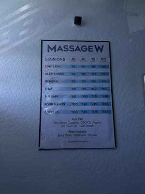 Pricing - Many modalities and add ons available!