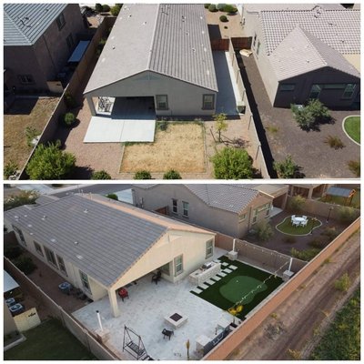 Before & After's - See the difference quality work can make! Browse our before-and-after photos to see how Deer Valley Pavers transforms outdated or unfinished outdoor spaces into beautiful, functional areas built to last.