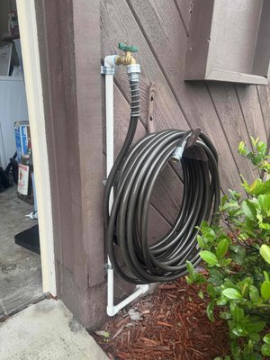 Outdoor Hose Spigot Installation - Installed a new outdoor hose spigot for convenient water access. Professionally installed, leak-tested, and ready for everyday use.
