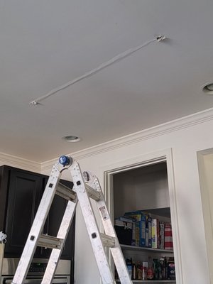 Drywall Repair - This was as drywall repair. We had to fix the crack in the ceiling. Drywall Repair - This was as drywall repair. We had to fix the crack in the ceiling.