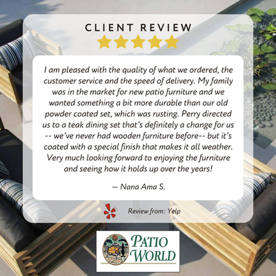 Our Client Reviews - 3231 Route 1 South, Lawrenceville, NJ 08648
(609) 951-9191
https://patioworld.com/ Our Client Reviews - 3231 Route 1 South, Lawrenceville, NJ 08648
(609) 951-9191
https://patioworld.com/