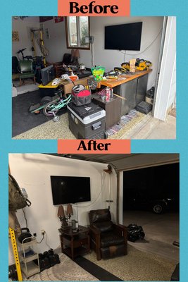 3 Car Garage Premier Package - Here are some before and afters of a full garage clean out and organize we did. We put new shelving, a pegboard, and sports rack up for the customer and completely changed their space to how they wanted it. 3 Car Garage Premier Package - Here are some before and afters of a full garage clean out and organize we did. We put new shelving, a pegboard, and sports rack up for the customer and completely changed their space to how they wanted it.