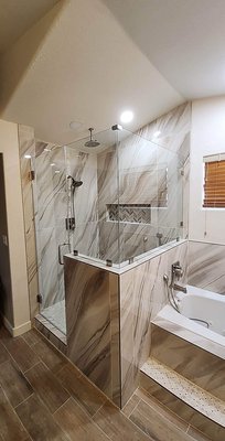 Bathroom Remodel - This remodel was done to take an outdated bathroom and transform it into a luxury bathroom where the home owner can enjoy. Bathroom Remodel - This remodel was done to take an outdated bathroom and transform it into a luxury bathroom where the home owner can enjoy.