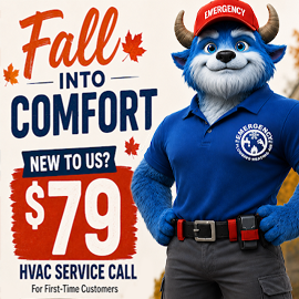 $79 HVAC Service Call for First Time Customers - As temperatures start to rise, a spring AC tune-up is essential to keep your system running efficiently, prevent unexpected breakdowns, and extend the life of your unit before the summer heat hits. Regular maintenance helps improve energy efficiency, lower utility bills, and ensure your home stays comfortable when you need it most. Take advantage of our $79 AC Tune-Up & Safety Inspection to catch small issues early and keep your system in peak condition all season long.